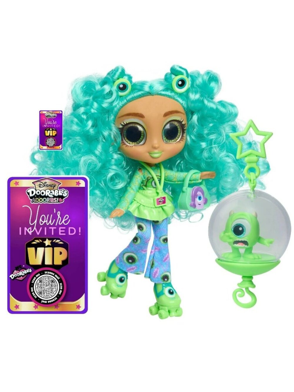 Disney Doorables Adoorbs LIZZIE Mike Wazowski Monsters Inc Doll 5.5" Series 2